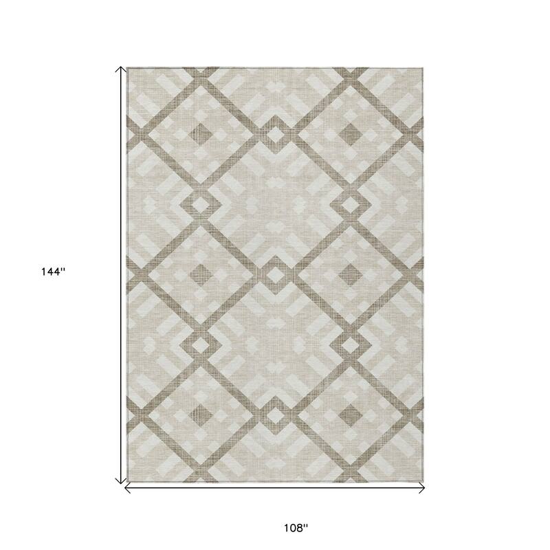HomeRoots Geometric Transitional Rectangle Outdoor Rug