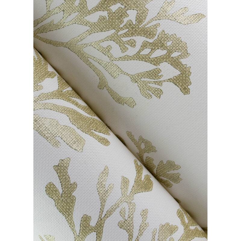 A-Street Prints Tortuga Gold Coral Weave Wallpaper