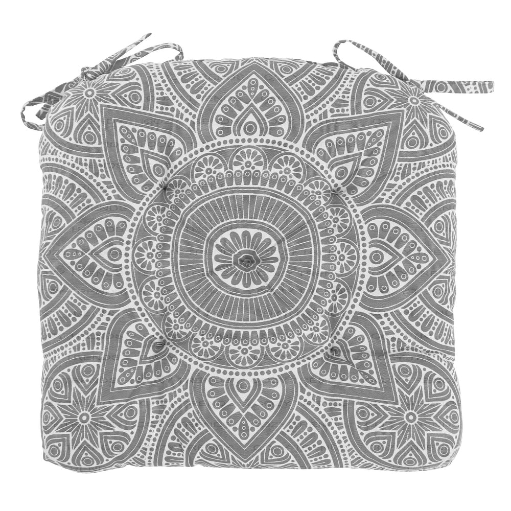 Handmade Cotton Mandala U Shaped Tuffted Thick Chair cushion pads 16''x16'' with Ties for Armchairs Dining Office Chair