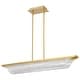 preview thumbnail 3 of 15, Idris LED Island Pendant Vintage Brass Finish Light Guide Panels - Vintage Brass