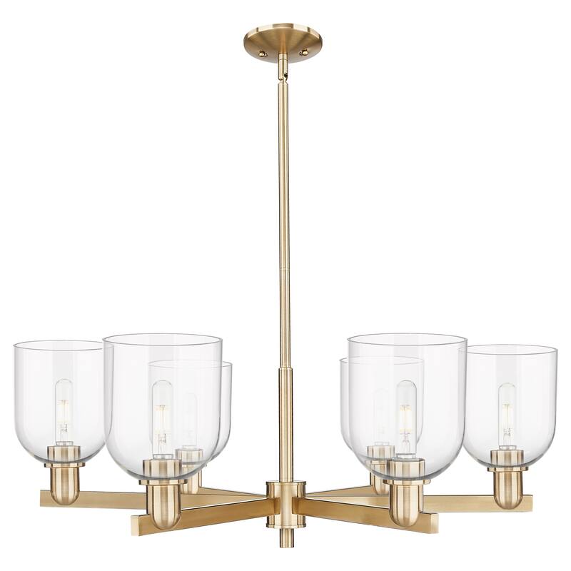 Innovations Lighting Endless Possibilities Arcadia - Bella - 6 Light 35" Stem Hung Chandelier - Clear/Champagne Bronze