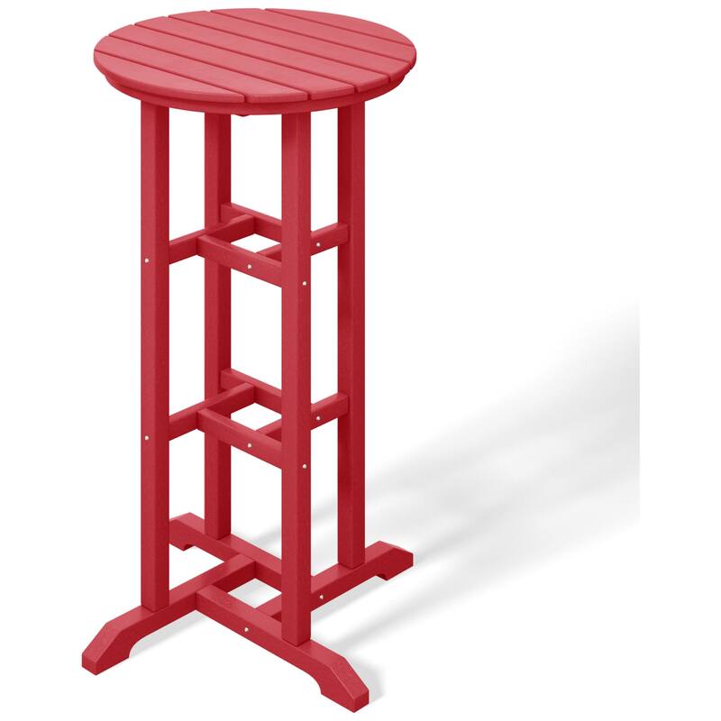 Polytrends Laguna Hdpe All Weather Outdoor Patio 24" Round Bar Bistro Table