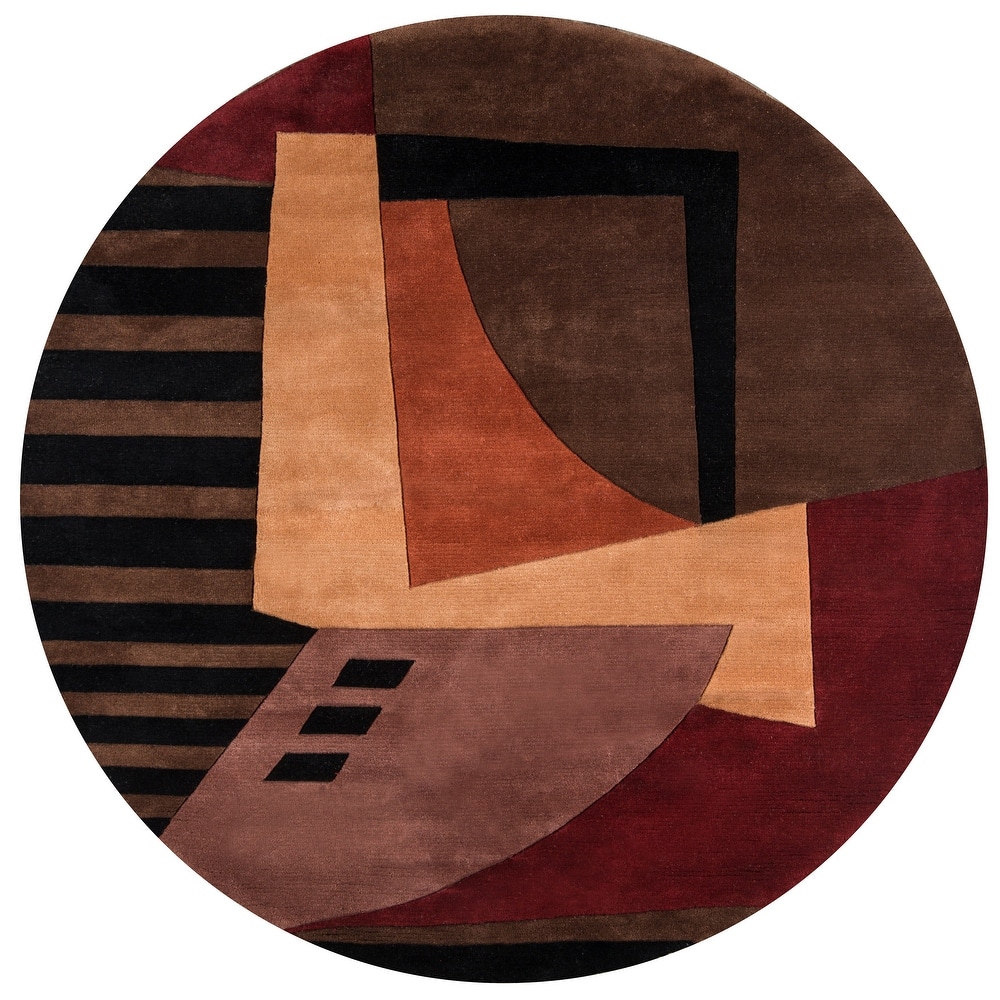 Momeni New Wave Hand Tufted New Zealand Wool Contemporary Geometric Area Rug.
