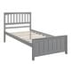 preview thumbnail 2 of 16, Wood Platform Bed with Headboard & Footboard - Twin Size, Durable Design