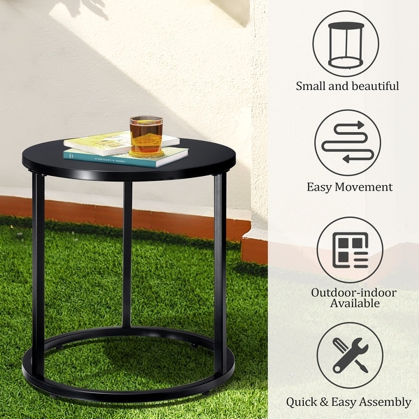 VredHom Patio Outdoor Metal Side Table - On Sale - Bed Bath