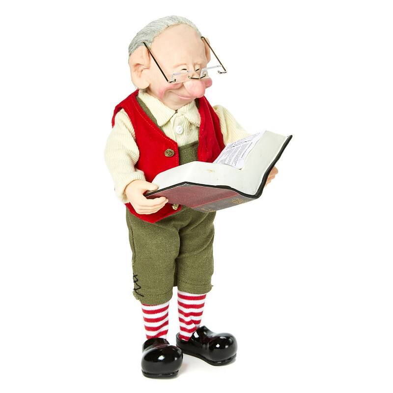 12.5" Red Black White Zims The Elves Themselves Walter Elf Figure