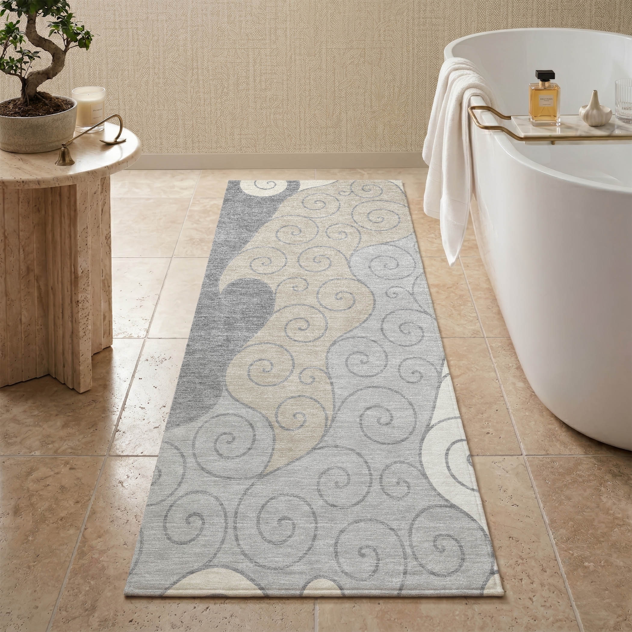 Premium Washable Super Soft Contemporary Marshall Mayfield Rug