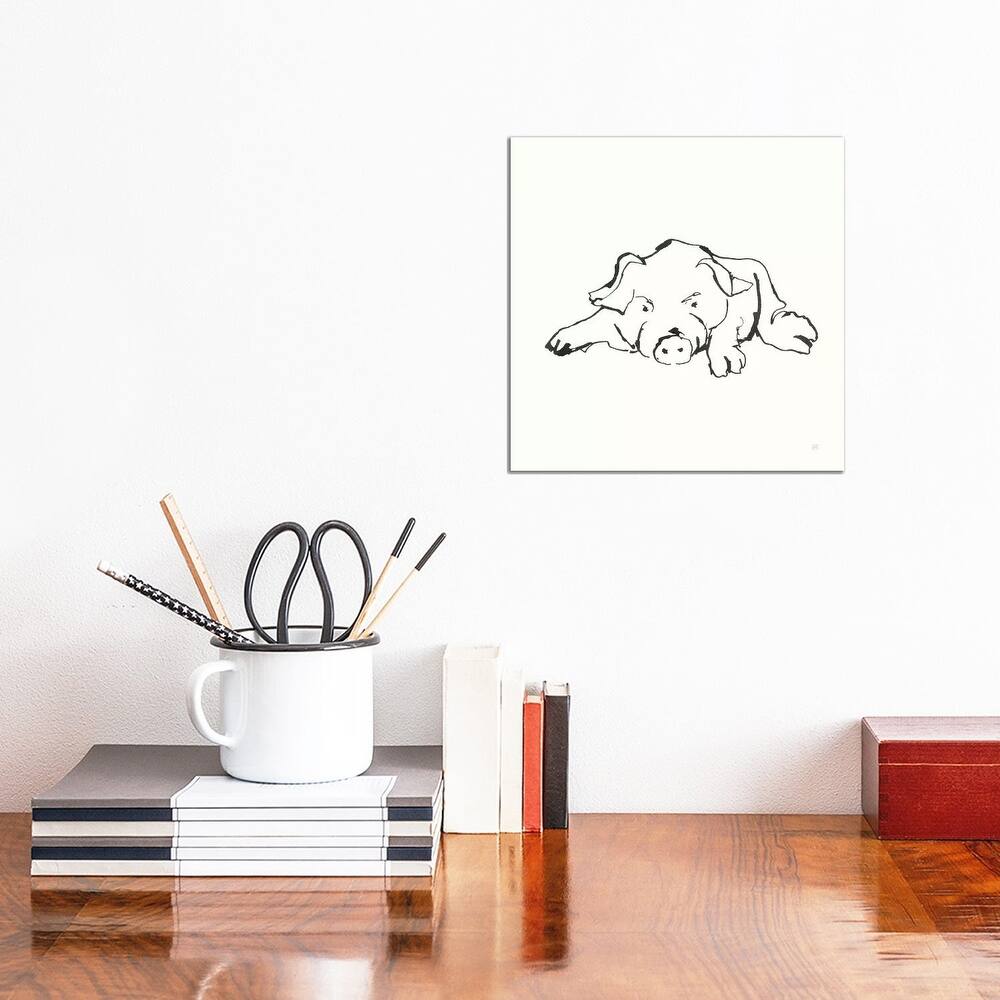 iCanvas "Line Pig I" by Chris Paschke Canvas Print