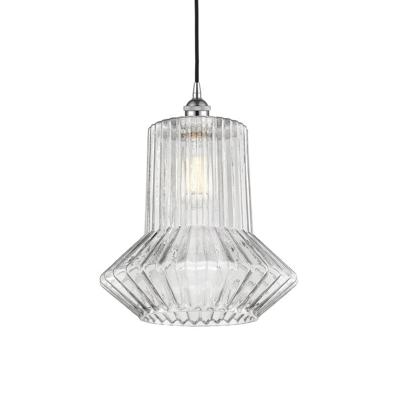 Innovations Lighting 616-1P-16-12 Springwater Pendant Springwater 12" - Polished Chrome / Clear Spiral Fluted