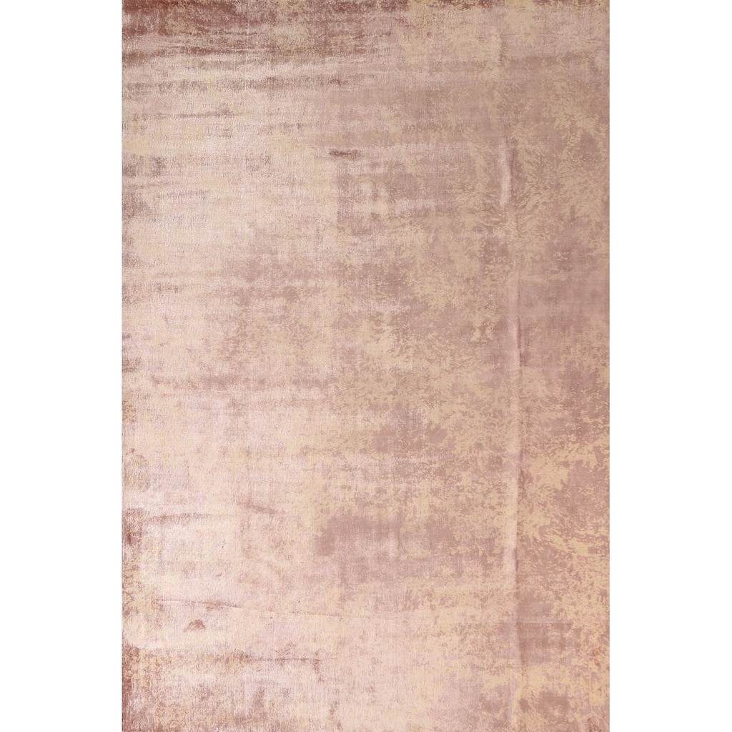 Modern Abstract Indian Area Rug Handmade Wool Carpet - 6'8"x 9'10"