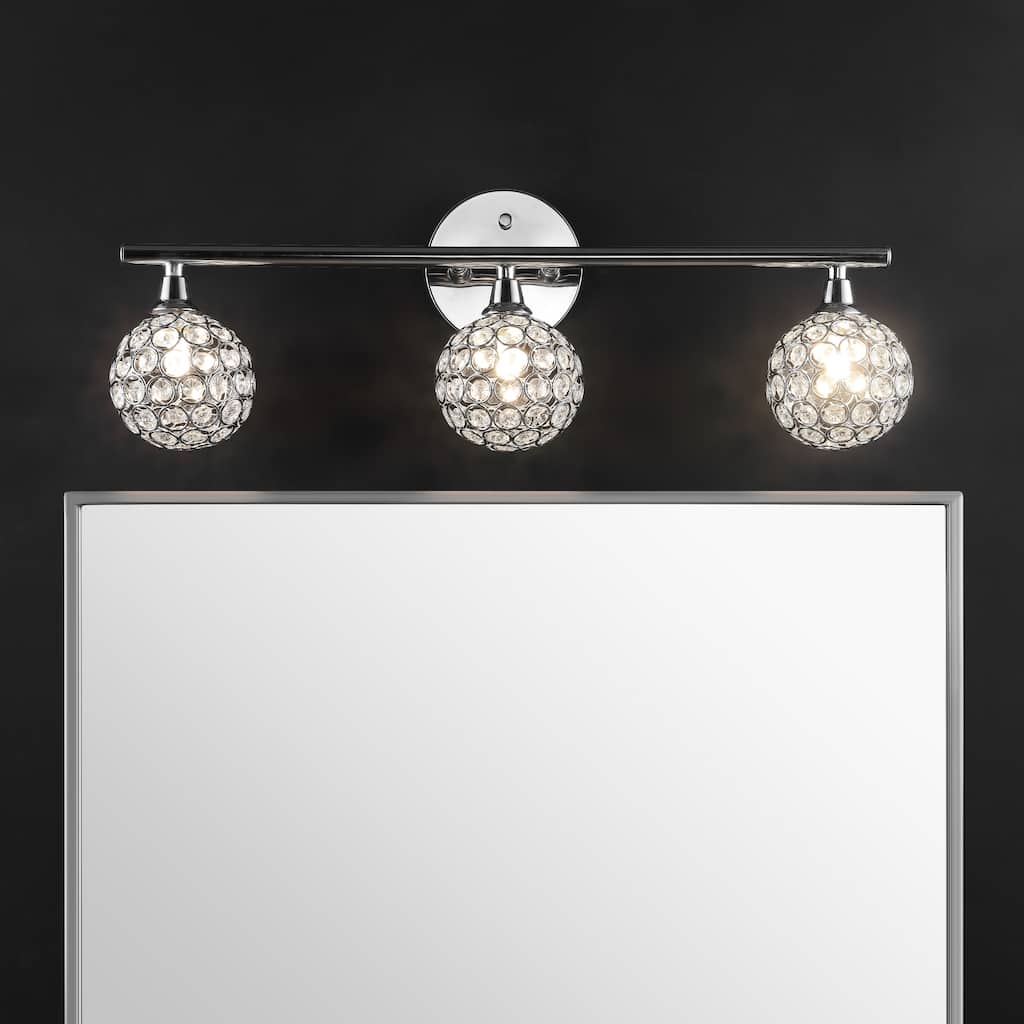 Beverly Iron/Glass Contemporary Glam LED Vanity Light, by JONATHAN Y