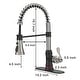 preview thumbnail 28 of 36, Single Handle Kitchen Sink Faucet With Pull Down Sprayer Commercial Kitchen Faucet One Hole Spring High Arc Gooseneck Bar Faucet
