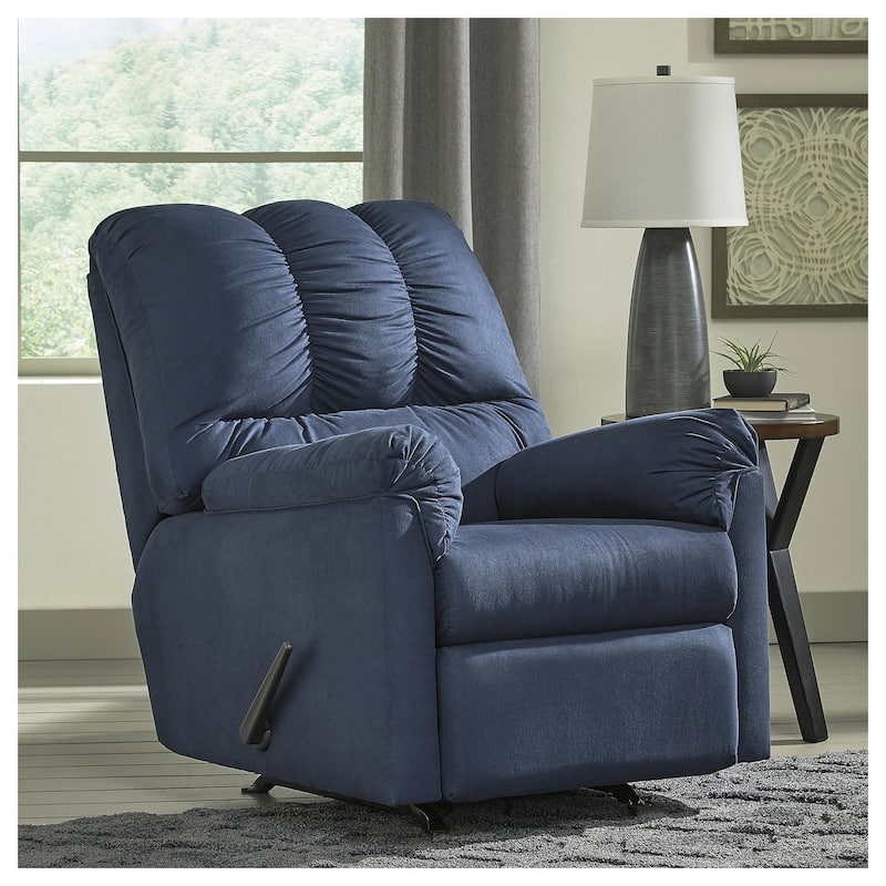 Darcy Contemporary Blue Rocker Recliner - Blue