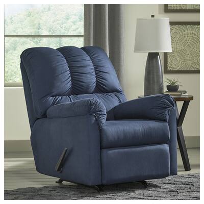 Darcy Contemporary Blue Rocker Recliner