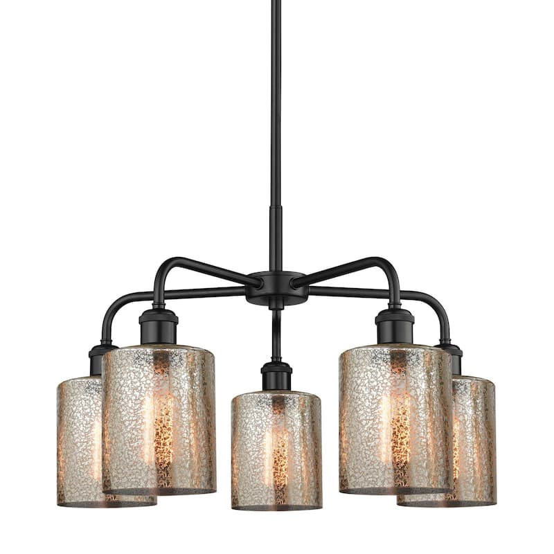 Innovations Lighting 516-5CR-15-23 Cobbleskill Chandelier Cobbleskill - Matte Black / Mercury