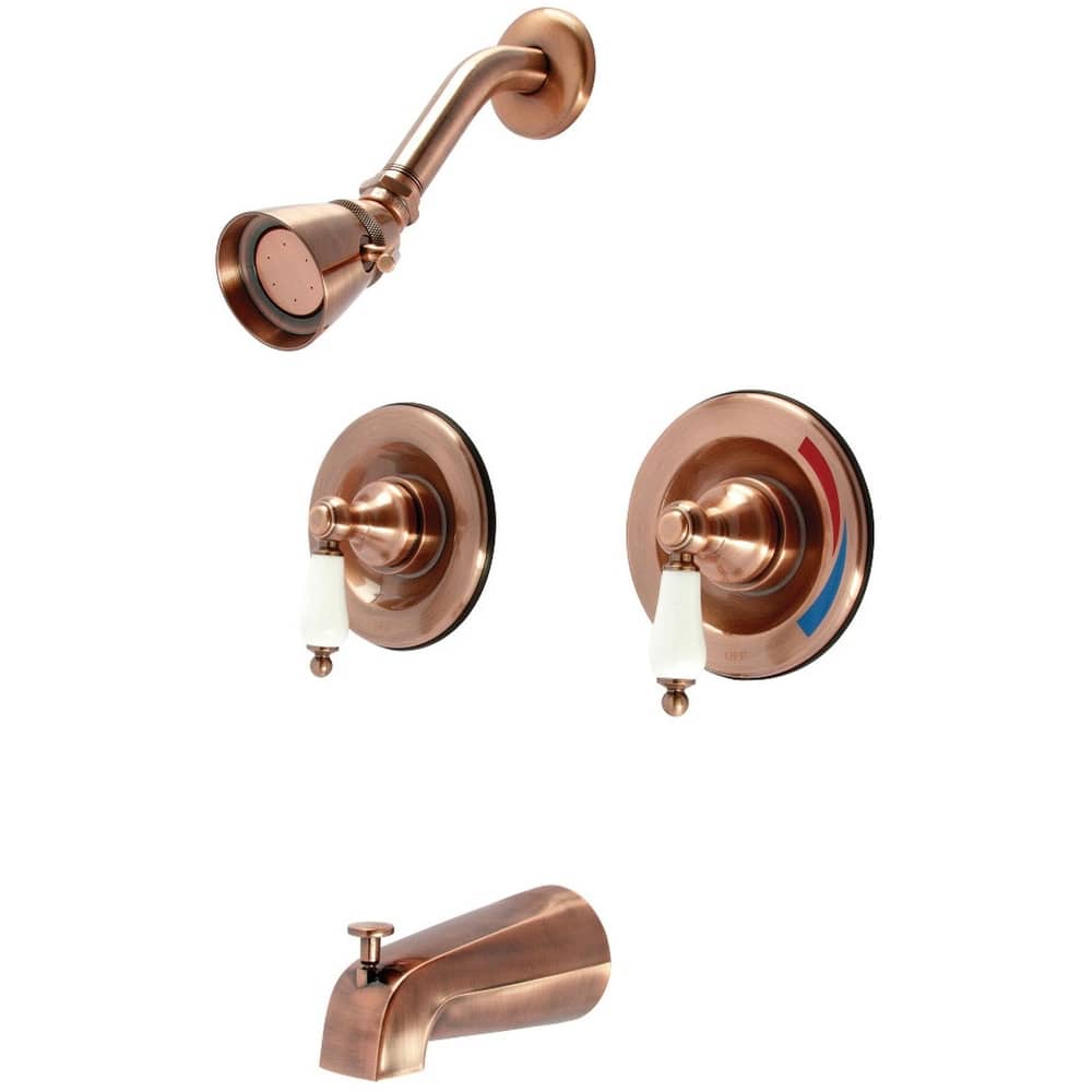 Kingston Brass Vintage Tub and Shower Trim Package with 1.8 GPM Single