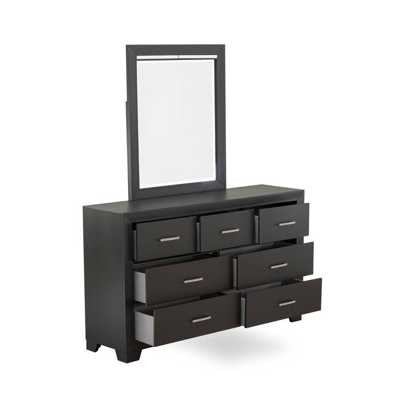 East West Furniture Denali Queen Size Bedroom Set with Upholstered Headboard (Pieces Option)