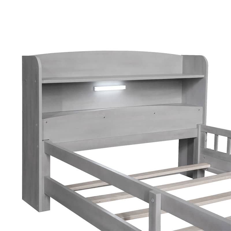 Twin Size Wooden Platform Bed