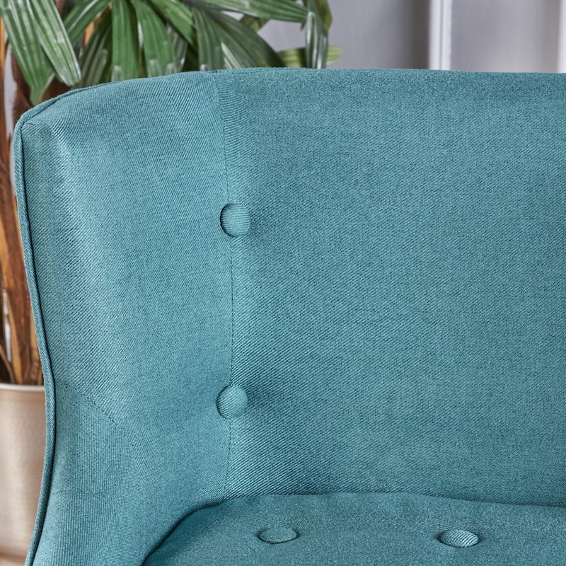 Modern 28" Accent Chair with Button Tufted Waffle Stitching and Nailheads
