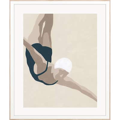Dive Framed Art Giclee Under Glass - Blue