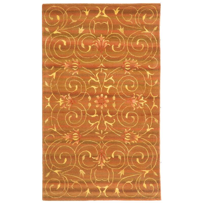 SAFAVIEH Handmade French Tapis Liesbeth Shabby Chic Oriental Scrolls