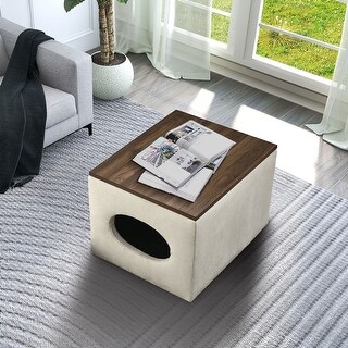 Upholstery Ottoman with Storage with Two Small Footstools - Bed Bath ...