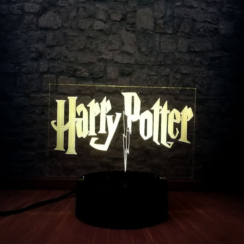 Smart Touch 3D Illusion 7-Color LED Light - Harry Potter Logo - Multi