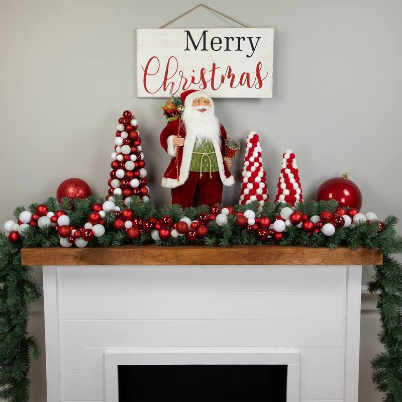 6' 3-Finish Shatterproof Ball Christmas Garland
