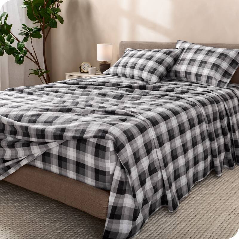 Bare Home Cotton Flannel Sheet Set - Velvety Soft Heavyweight