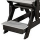 preview thumbnail 7 of 6, OS Home and Office Model Double Balcony Height Glider with Center Table in Light Gray and Black