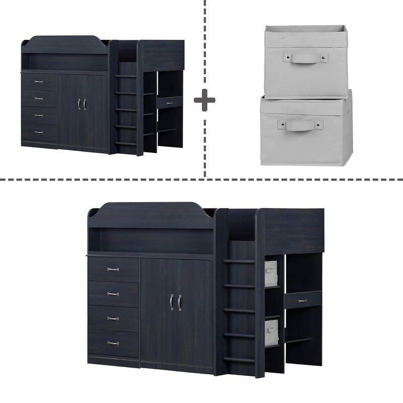 South Shore Asten Loft Bed with Desk