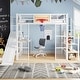 preview thumbnail 3 of 10, Full Size Loft Bed w/Desk,Wardrobe,Basketball Hoop,Slide,Staircase