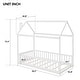 preview thumbnail 13 of 37, Kids and Baby Twin Size House Bed Platform Bed with Guardrails and Slats