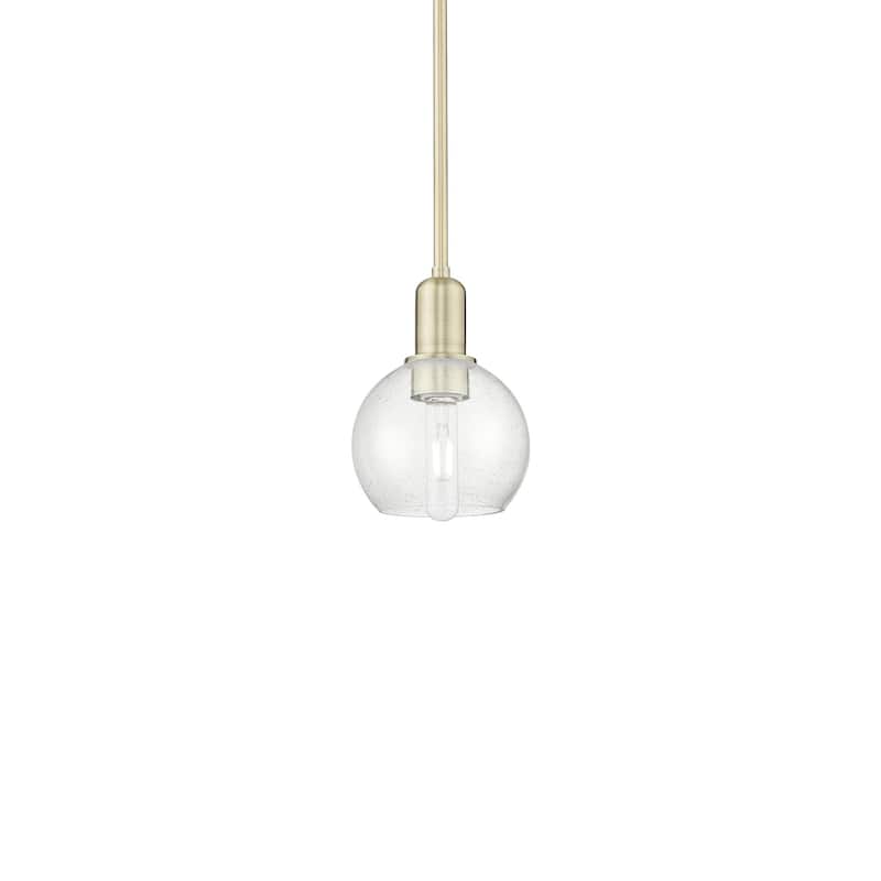 Innovations Lighting 716-1S-9-6 Athens Pendant Athens 6" Wide Mini - Antique Brass / Seedy