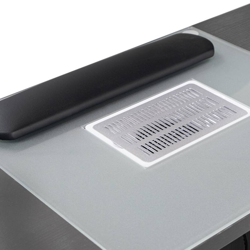 Manicure Table GLASGLOW Grey Salon Nail Table Salon Furniture - N/A