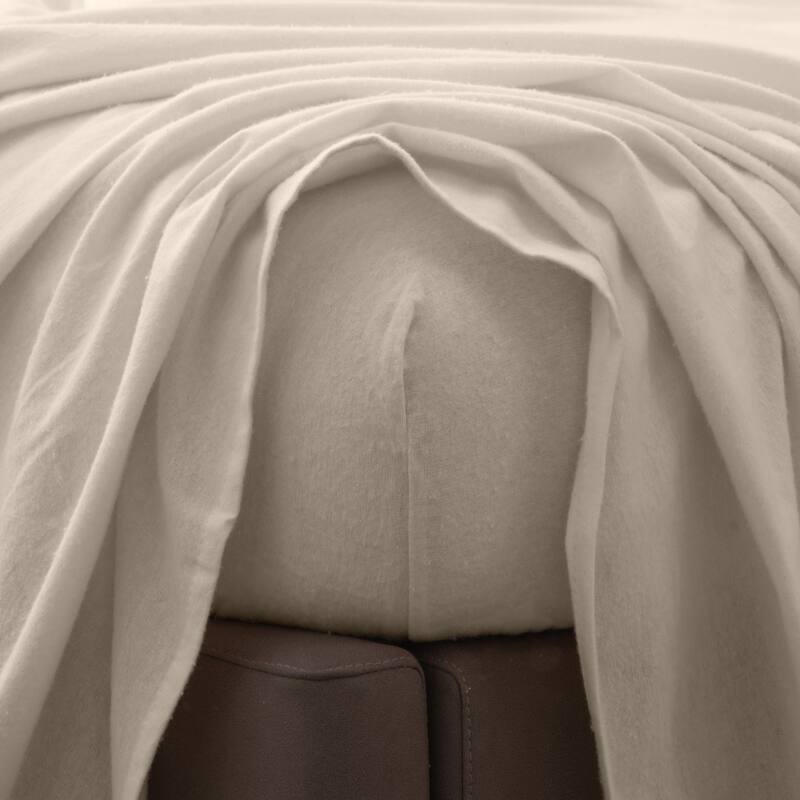 Ultra Soft 100% Turkish Cotton Flannel Double Brushed Solid Sheet Set