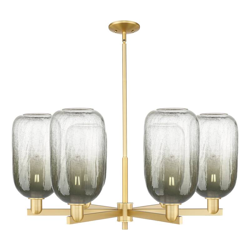 Innovations Lighting Downtown Urban - Brookhaven Cloche - 6 Light 24" Stem Hung Chandelier