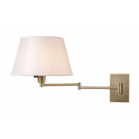Copper Grove Anticosti Vintage Brass Wall Swing Arm Lamp