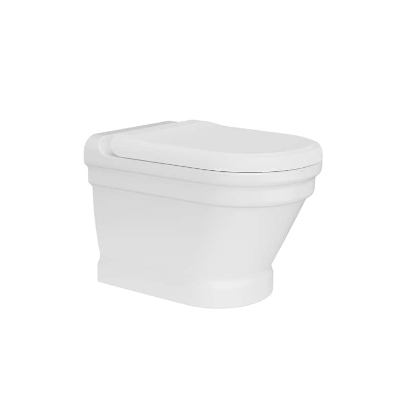 WS Bath Collections Antique AN 320+0303 Antique Wall Mounted Elongated - Glossy White