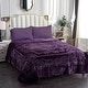 preview thumbnail 12 of 32, Embossed Floral Bed Blanket 85"x95" - 9lbs Purple