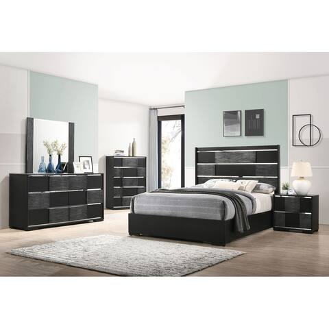 Strick & Bolton Polacheck Black Panel Bedroom Set