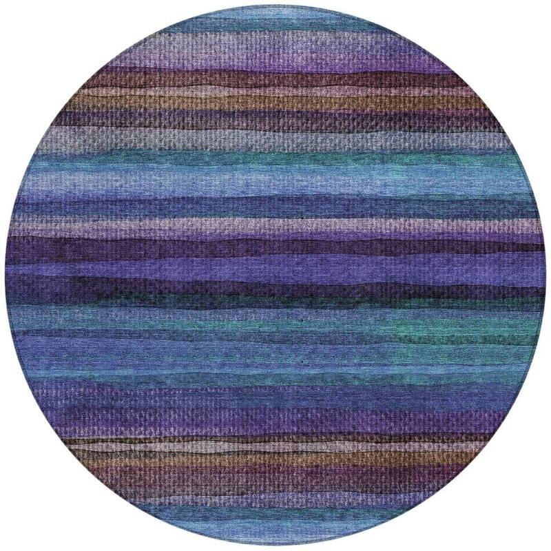 HomeRoots Striped Transitional Rectangle Outdoor Rug
