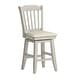 preview thumbnail 23 of 61, Eleanor Slat Back Wood Swivel Stool by iNSPIRE Q Classic Antique White - Counter Height