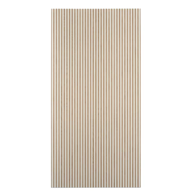 Bois 24x48 Warm White Taupe Ceramic Large Format Fluted Wall Tile (15.5 sq ft/case) - 2 Pack