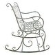 preview thumbnail 36 of 41, SAFAVIEH Ressi Victorian Scroll Iron Outdoor Rocking Bench. - 43 in. W x 33 in. D x 37 in. H