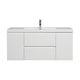 preview thumbnail 85 of 169, CASAINC Floating Bathroom Vanity with Resin Top Basin and Soft Closing Drawers 48 in - Glossy White