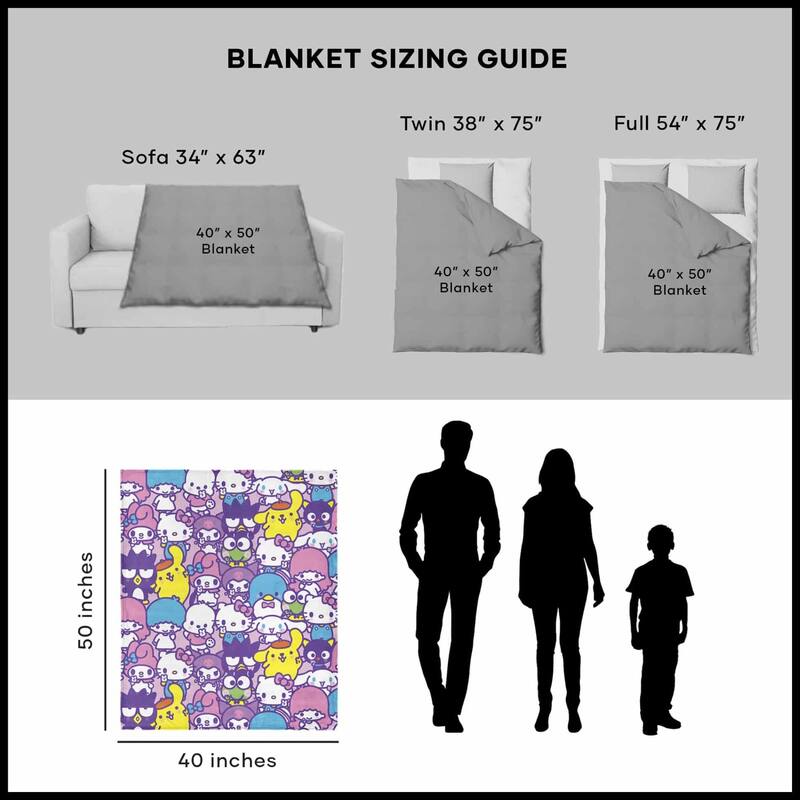 Sanrio Hello Kitty Silk Touch Sherpa Throw Blanket