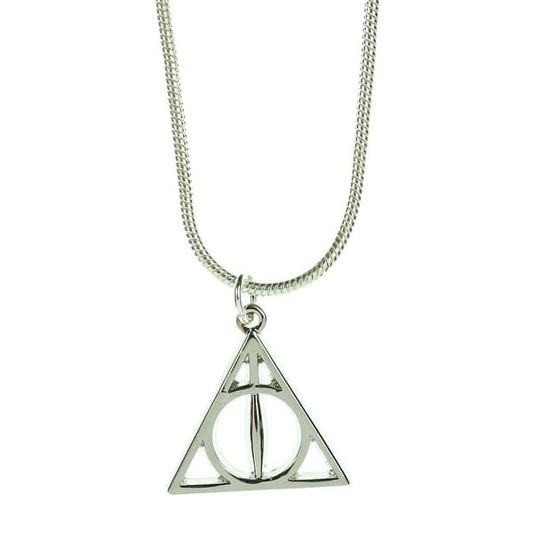 Shop Official Harry Potter Jewelry Deathly Hallows Necklace One Size Fits Most Overstock 18843648