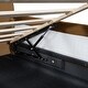 preview thumbnail 14 of 13, Twin Brown Upholstered Bed Daybed Frame with Bear Shaped Headboard, Hydraulic System & Breathable Mesh Fence for Boys Girls