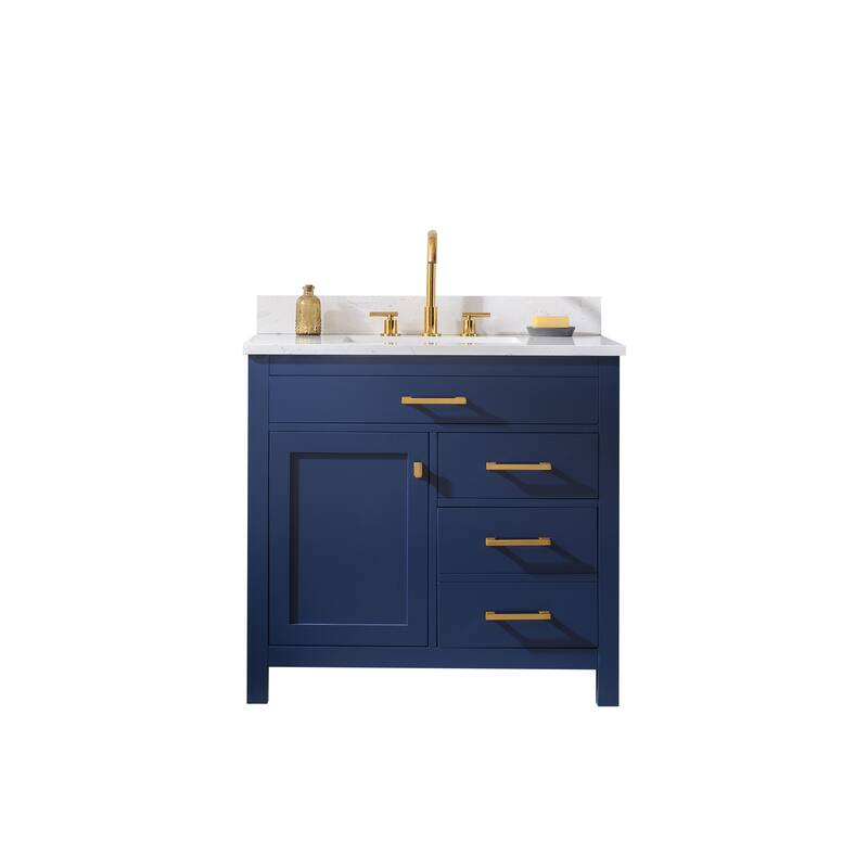Sudio Design Bathroom Vanity Jasper Collection. - 36" Single Sink - Navy Blue